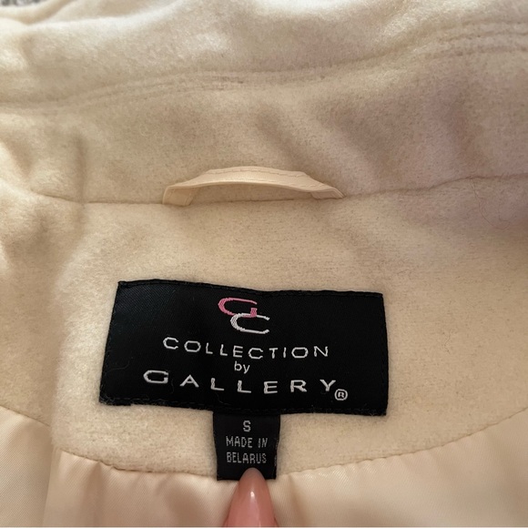GALLERY Cream Colored Wool Button up Peacoat NWOT - Picture 7 of 11